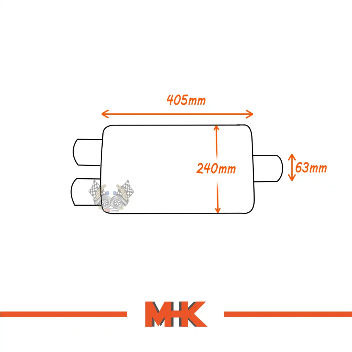 هزینه منبع سنتر Magnaflow کتابی یک به دو طول 405